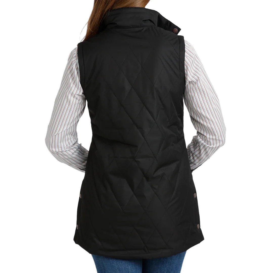 Cinch Ladies Black Quilted Barn Vest MAV9930001 - Double C Western SupplyCinch