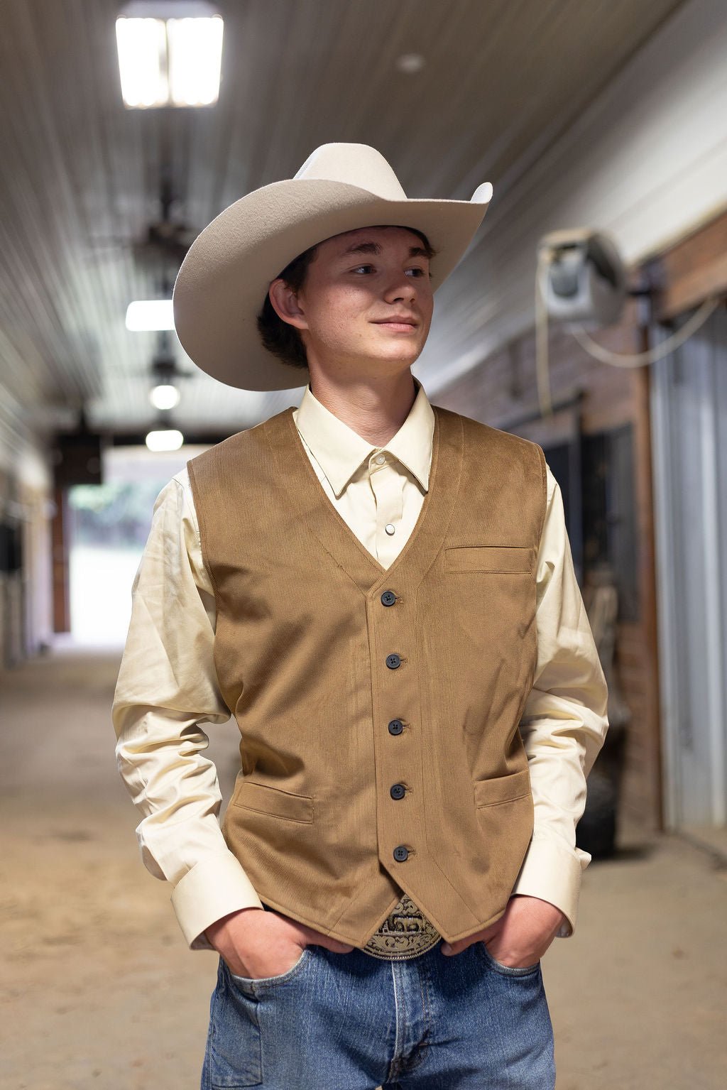 Cinch Men's Brown Corduroy Vest MWV1967001 - Double C Western SupplyCinch
