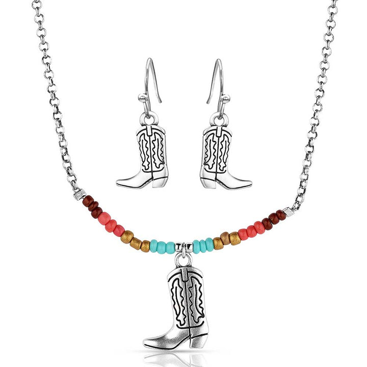 Colorstruck Cowboy Boot Beaded Jewelry Set JS5885 - Double C Western SupplyMontana Silversmiths