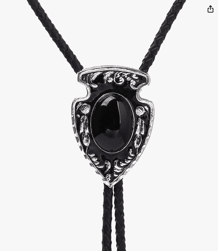 Cowboy Arrow Head Black Onex Bolo Tie - Double C Western SupplySimpleNGreat