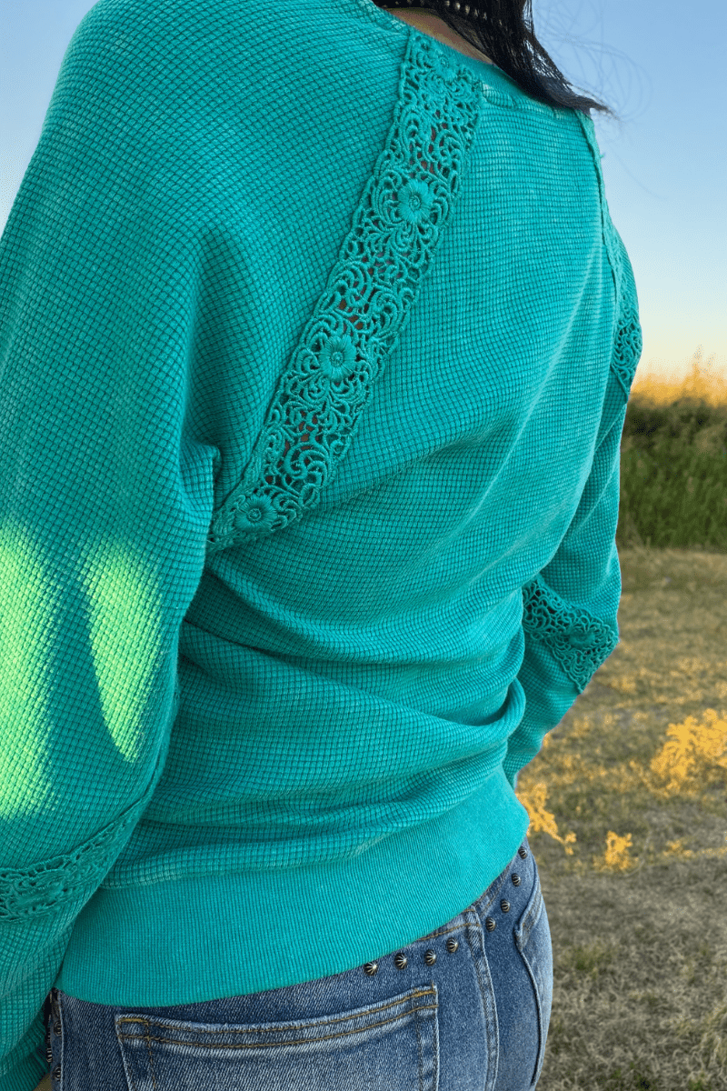 Cowgirl Chic Top - Turquoise - Double C Western SupplySterling Kreek