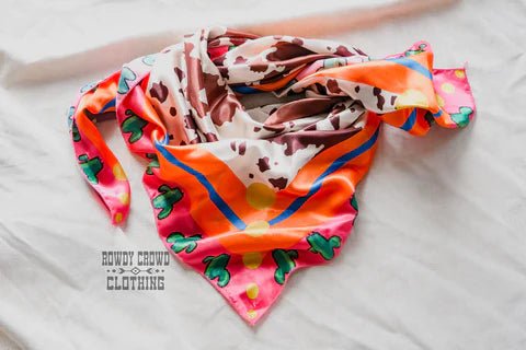 Cowhide Cactus Wild Rag - Double C Western SupplyDouble C Western Supply