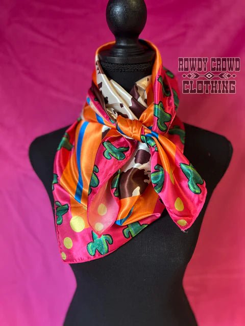 Cowhide Cactus Wild Rag - Double C Western SupplyDouble C Western Supply