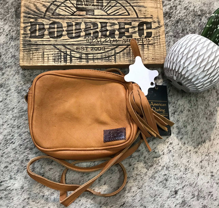 Crossbody Genuine Western Leather Women Bag - Double C Western Supplyamerican darling