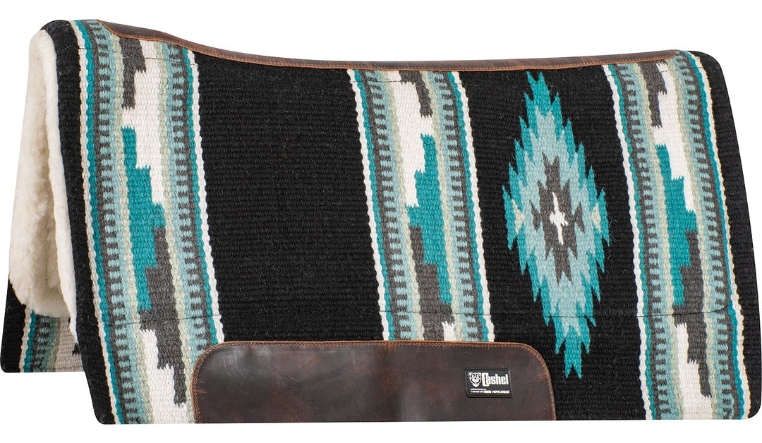Classic Equine Cashel Performance Felt 32'' x 34'' / 34” X 38” Saddle Pad Saddle Pad Black & Turquoise Classic Equine Felt Pad Tack classic equine