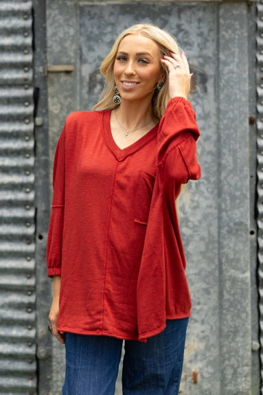 Soft Relaxed Draped Top Shirt Faire