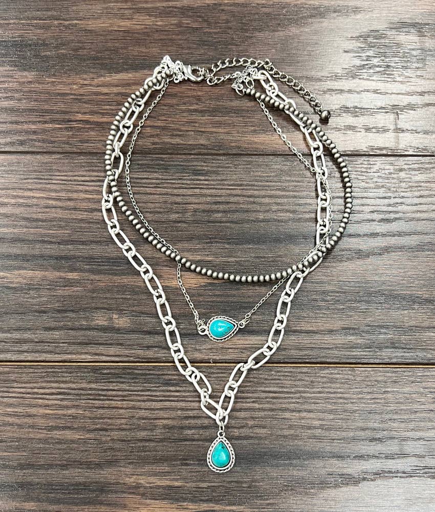 738866, 20" Handmade Navajo Turquoise Necklace NECKLACE ISAC Trading Inc