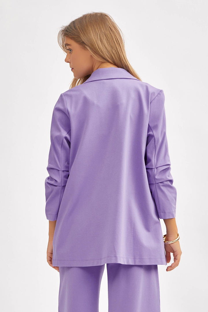 3/4 Sleeve Blazer: Violet Blazer 60% off Women's Dear Scarlett