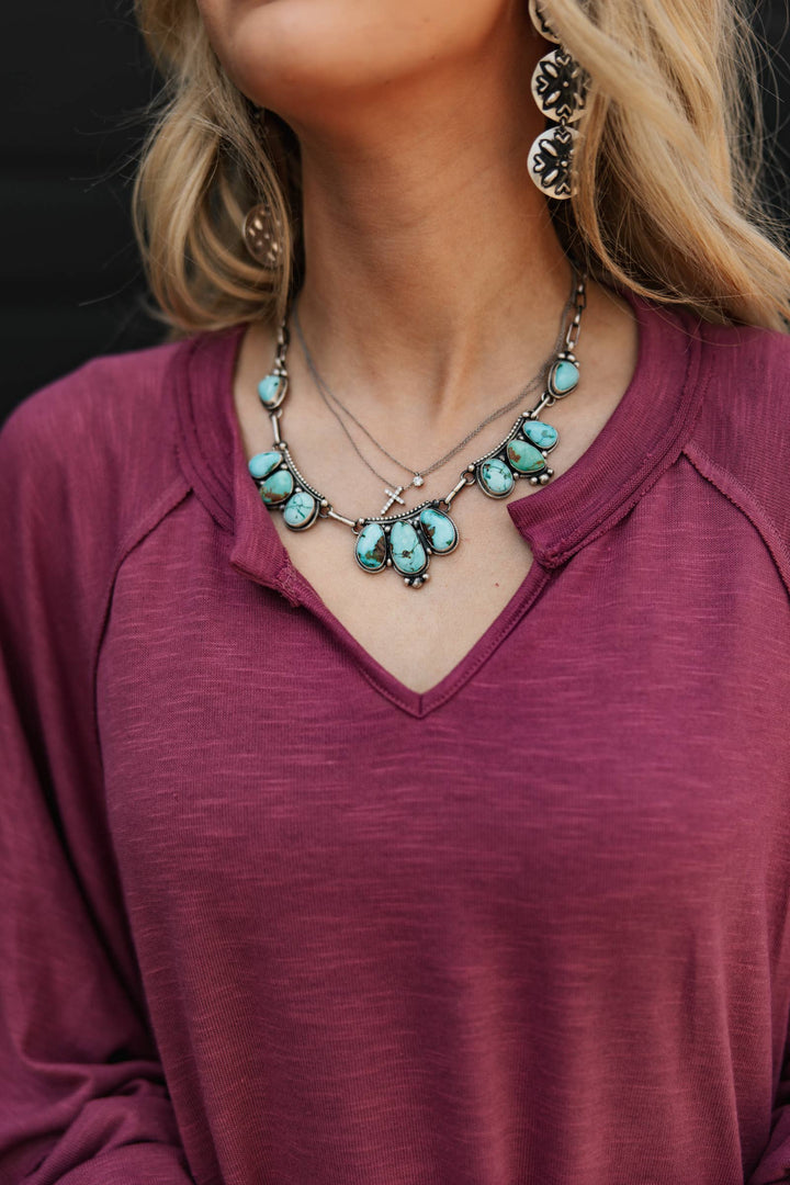Flowy Split Neck Top - Double C Western SupplyAndrée by Unit