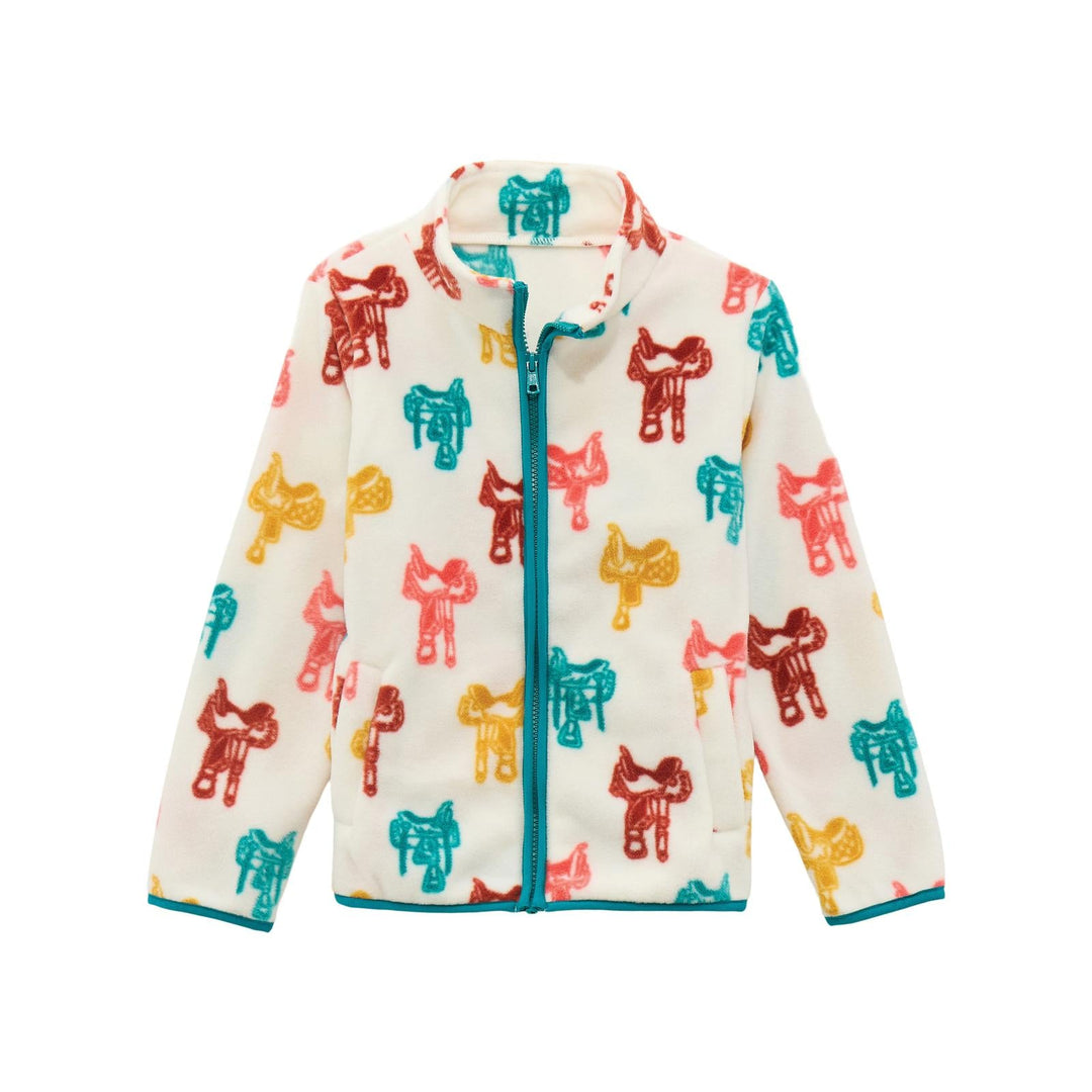 Girls Full Zip Fleece - White 112371928 - Double C Western SupplyWrangler
