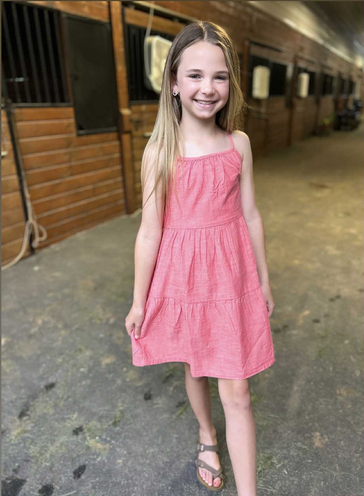 Girls Western Dress - Red - Double C Western SupplyWrangler