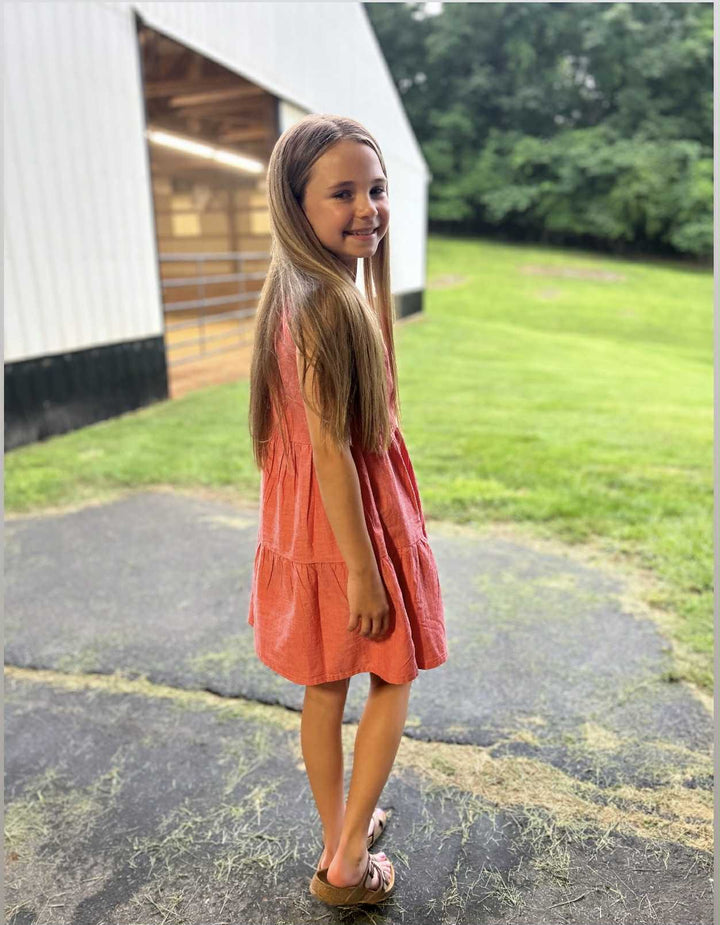 Girls Western Dress - Red - Double C Western SupplyWrangler