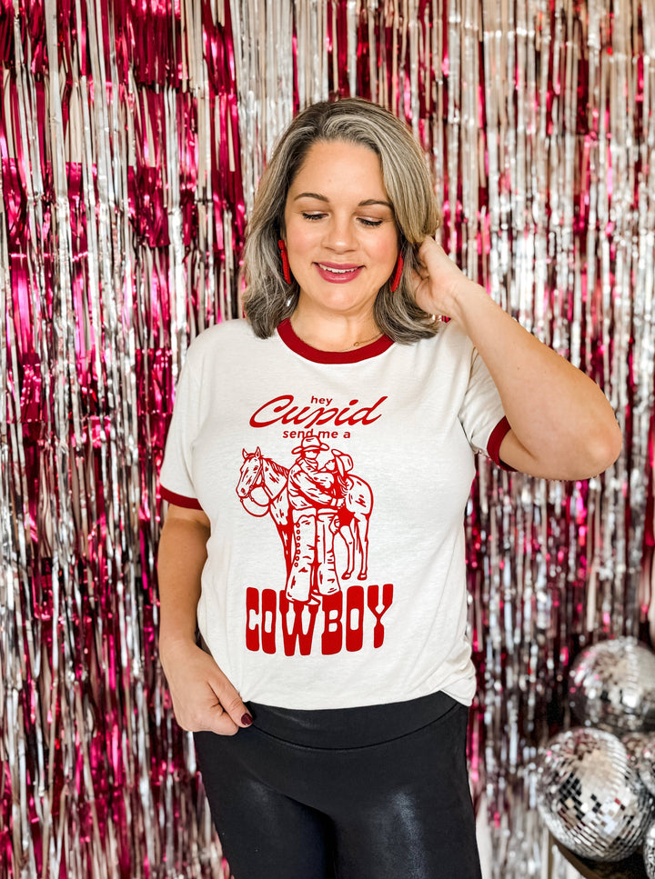 Hey Cupid Send Me a Cowboy Valentine Shirt, Valentine&