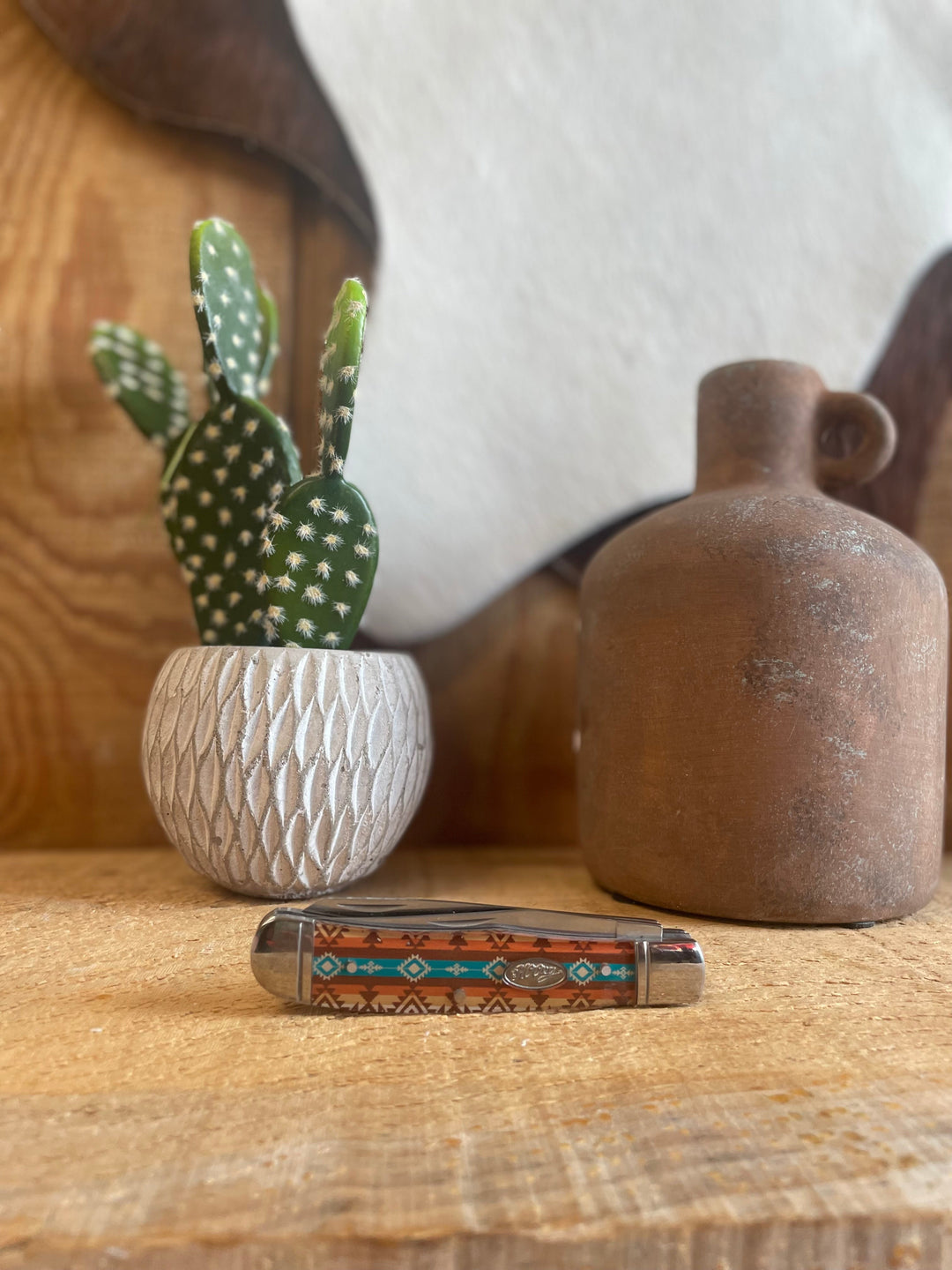 HOOEY "AZTEC BROWN/TURQUOISE" LARGE HOOEY KNIFE - Double C Western SupplyHooey