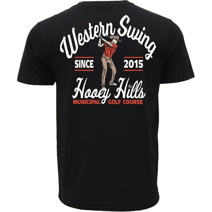 Hooey "Cowboy Swing" Black Cowboy Golf T-shirt GT2604BK - Double C Western SupplyHooey