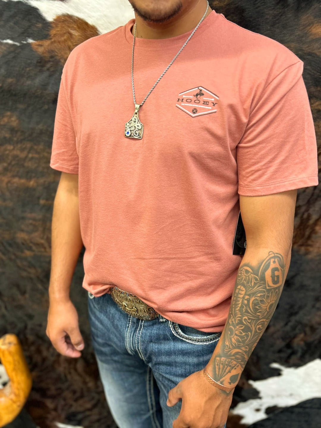 Hooey "Hooey Mountains" Light Mahogany T-shirt - Double C Western SupplyHooey