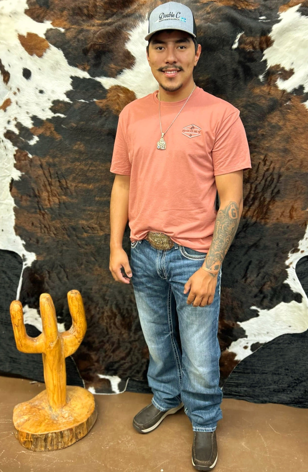 Hooey "Hooey Mountains" Light Mahogany T-shirt - Double C Western SupplyHooey