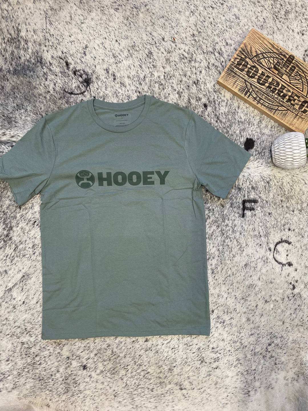 HOOEY "LOCK-UP" AGAVE GREEN T-SHIRT - Double C Western SupplyHooey
