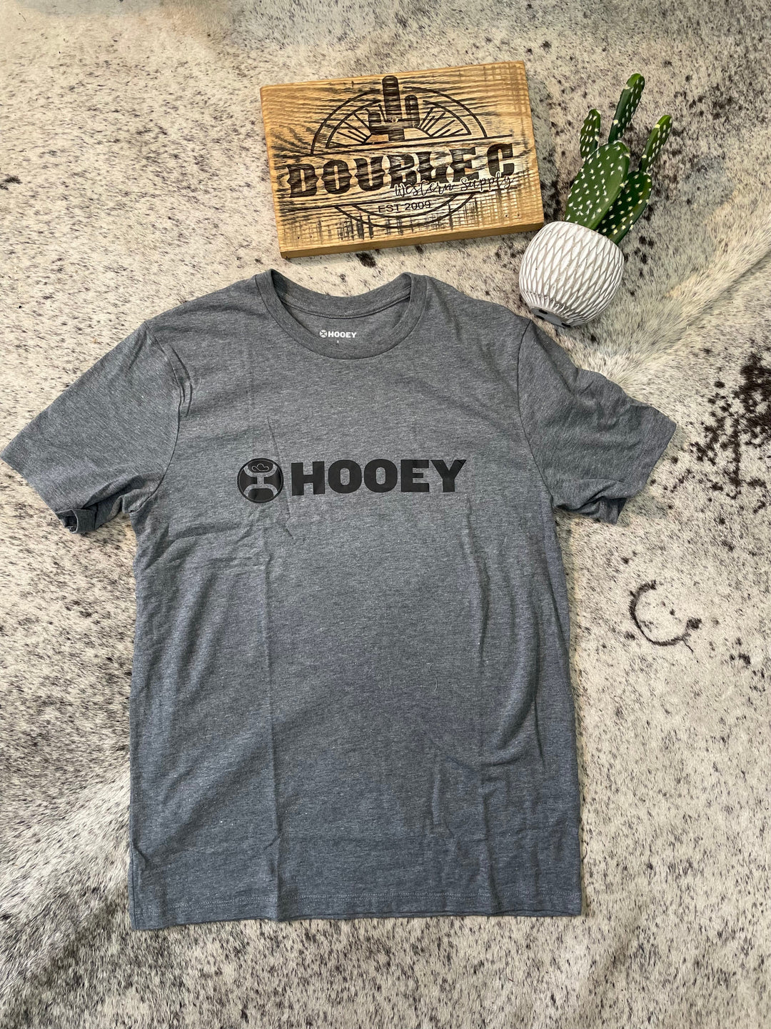 Hooey Men's Grey "Lock Up" Tee - Double C Western SupplyHooey