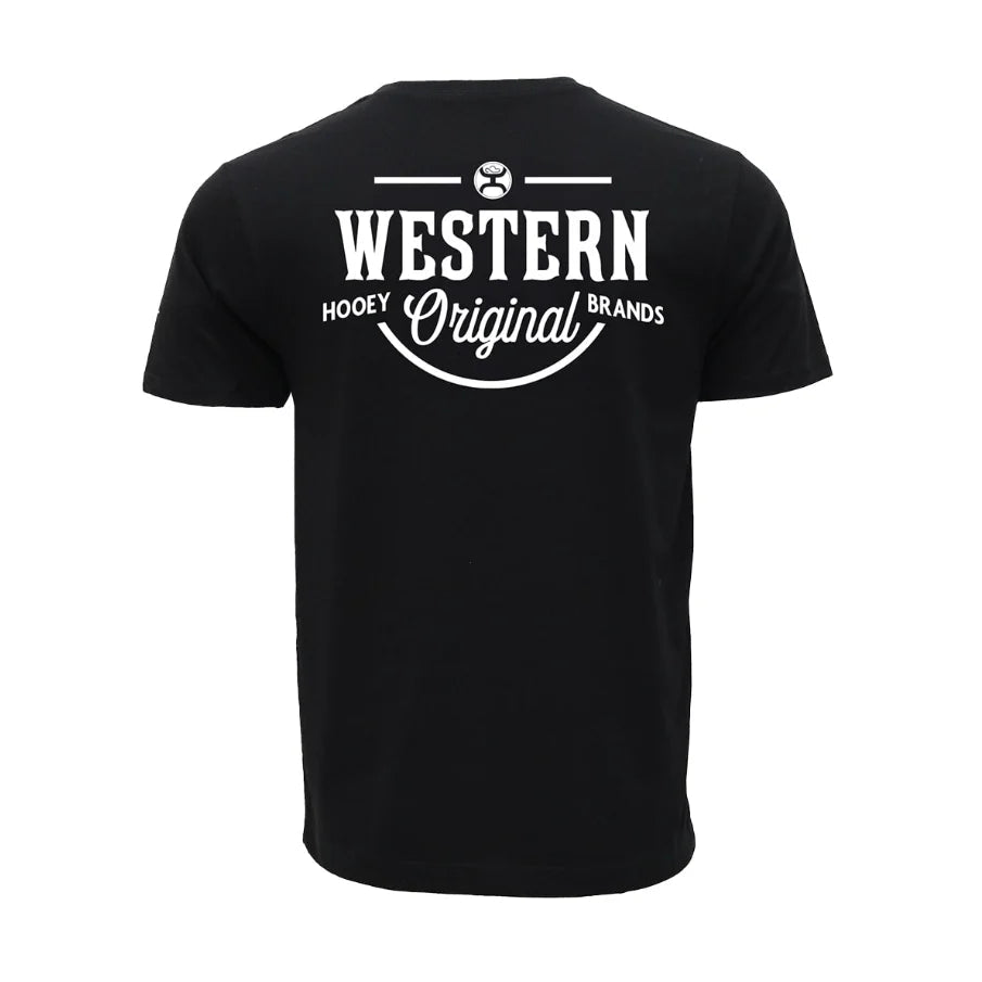 Hooey Men's Western OG Logo Black Short Sleeve T-Shirt HT1711BK - Double C Western SupplyHooey