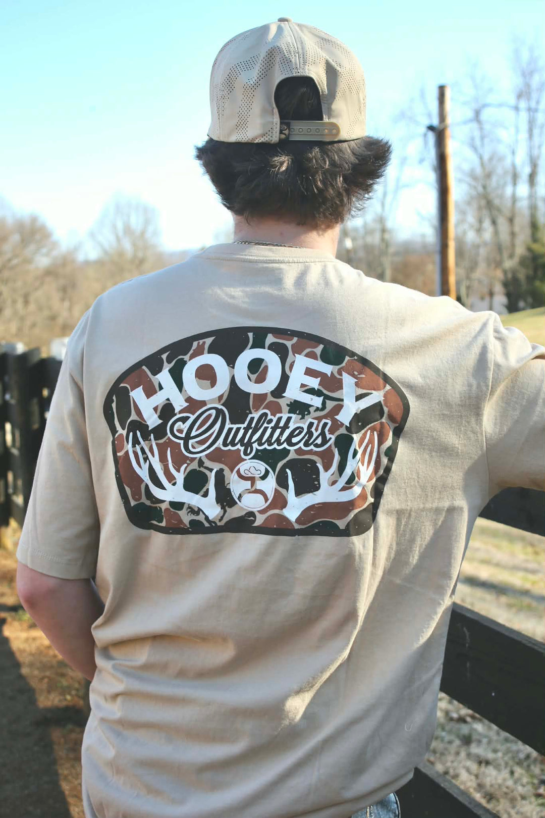 Hooey Outfitters Men's Tan Crew Neck T-Shirt - HT2615TN - Double C Western SupplyHooey