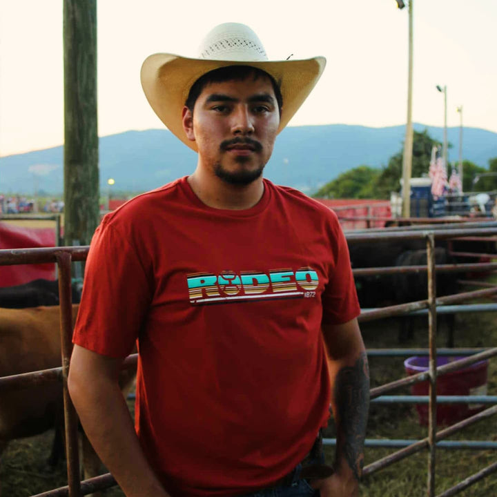 Hooey "Rodeo" Crimson w/ Serape T-shirt - Double C Western SupplyHooey