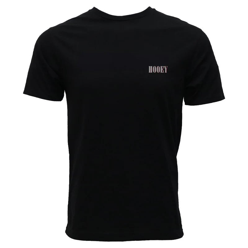 Hooey "Wild Ride" T-shirt Black w/Tan &amp; Grey Hooey Logo HT1911BK - Double C Western SupplyHooey
