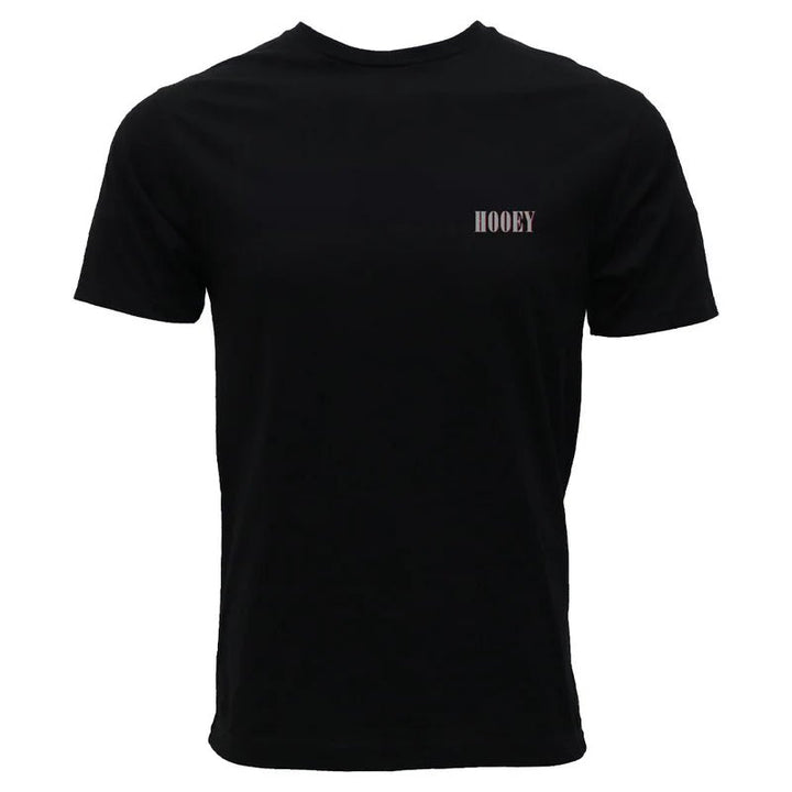 Hooey "Wild Ride" T-shirt Black w/Tan &amp; Grey Hooey Logo HT1911BK - Double C Western SupplyHooey