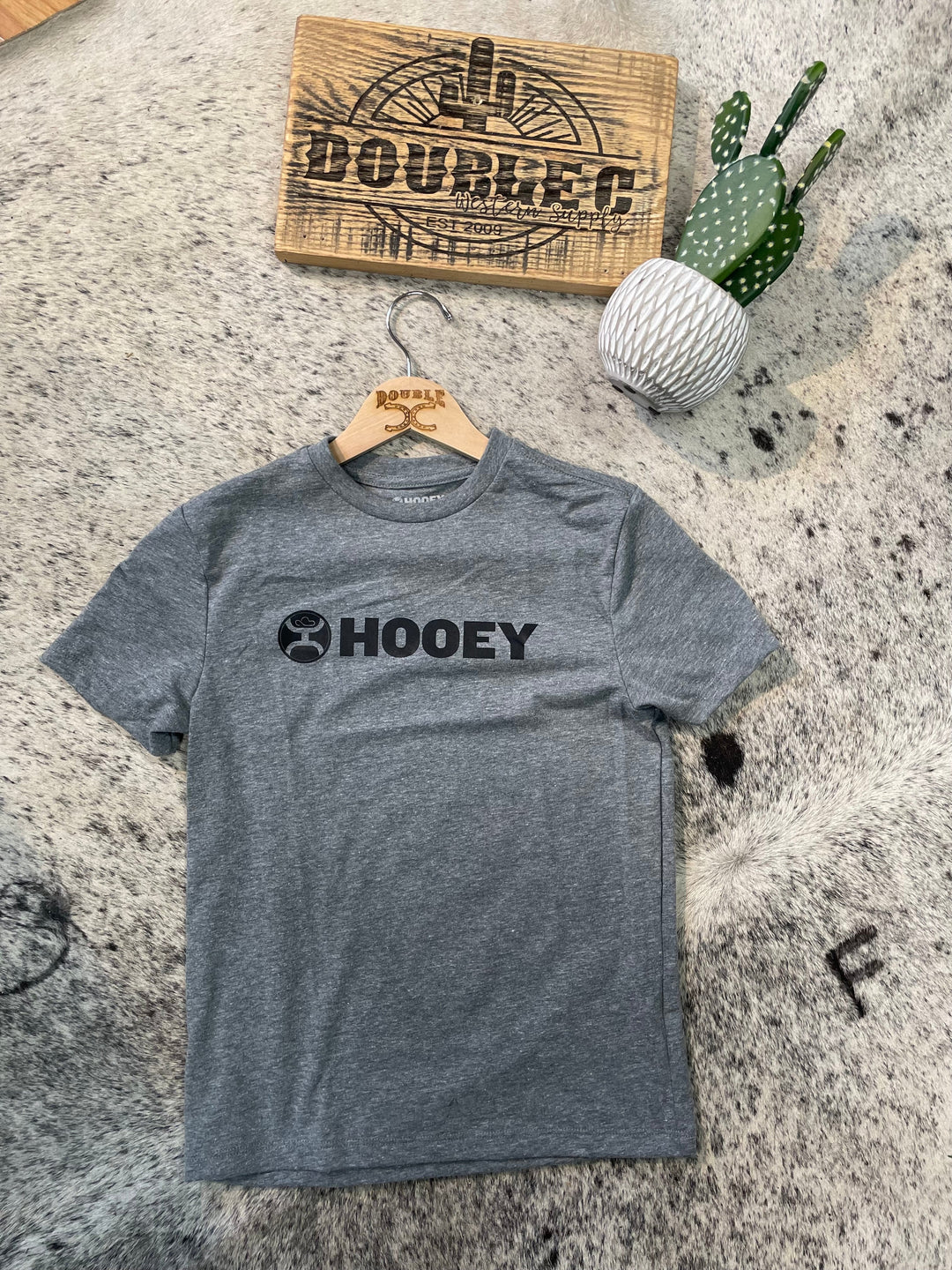 Hooey Youth "Lock-Up" Charcoal Tee – Bold Western Style for Kids - Double C Western SupplyHooey