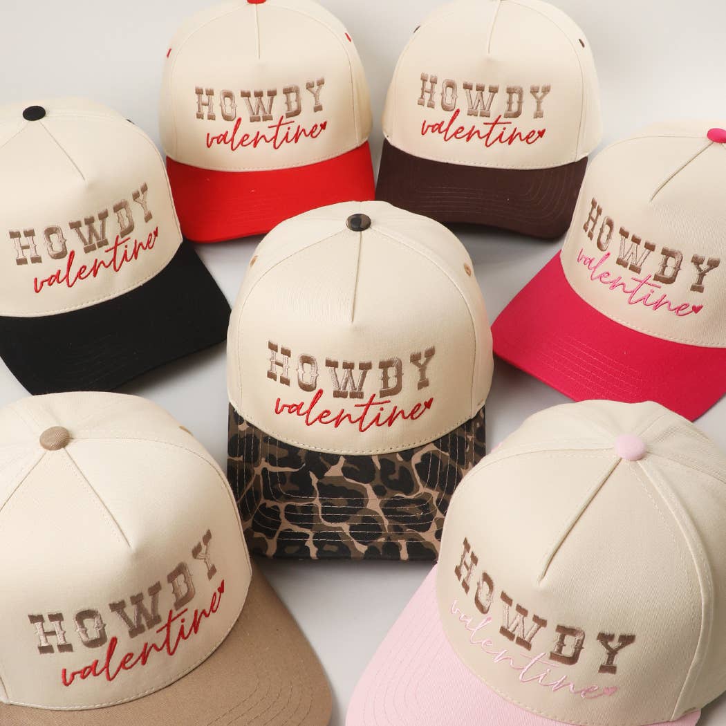 Howdy Valentine Embroidery Two-Tone Trucker Hat - Double C Western SupplyFashion City