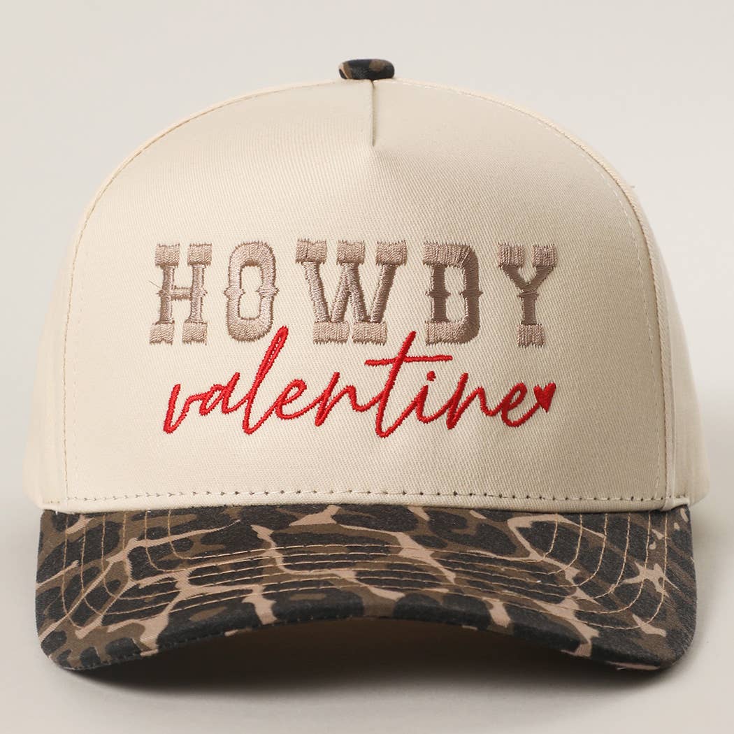 Howdy Valentine Embroidery Two-Tone Trucker Hat - Double C Western SupplyFashion City