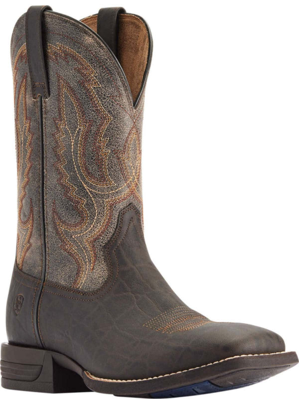 Ariat Mens Steadfast Chocolate Elephant Print-Crinkled Grey Men’s Boots ariat ariatfootwear ariatmens Men's Ariat