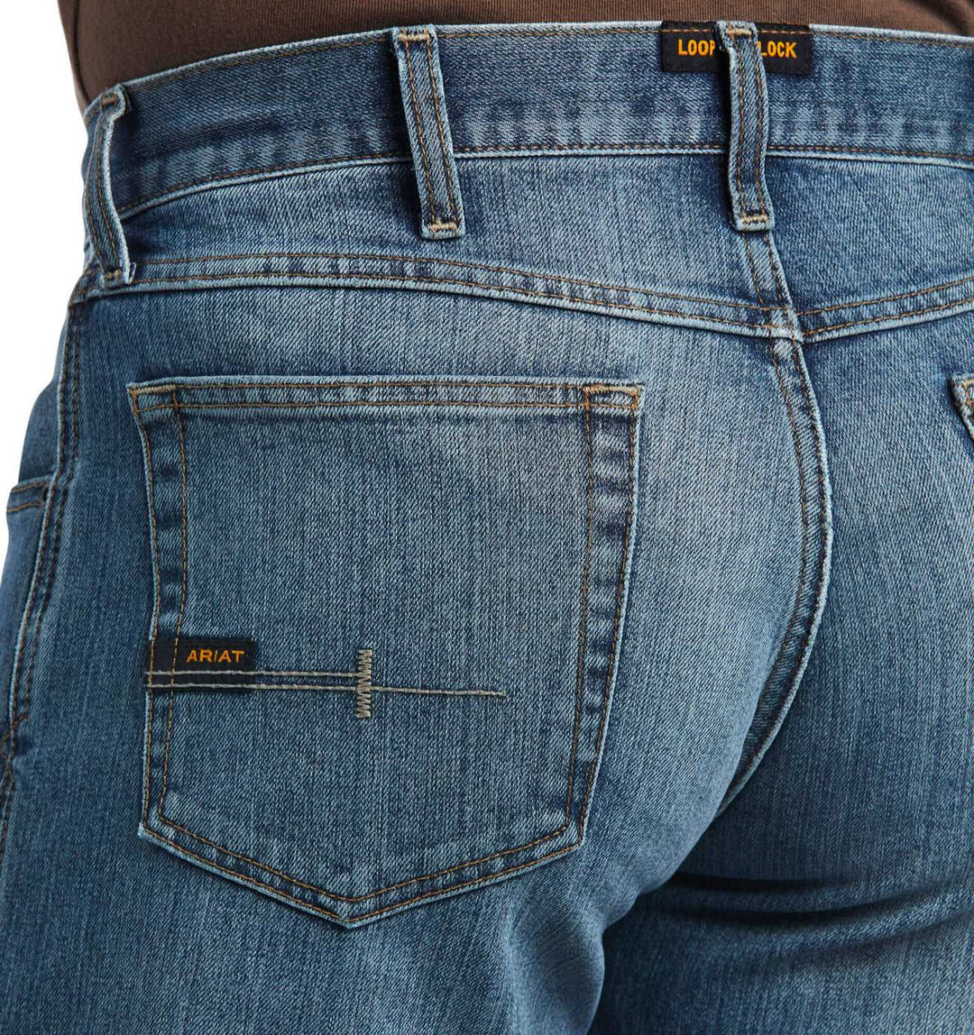 Ariat Rebar M5 Straight DuraStretch Edgewood Jean ariatmens Ariat