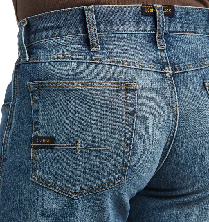 Ariat Rebar M5 Straight DuraStretch Edgewood Jean ariatmens Ariat