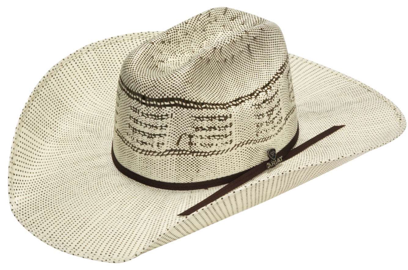 ARIAT BANGORA IVORY BROWN MAVRICK - HAT STRAWS M & F