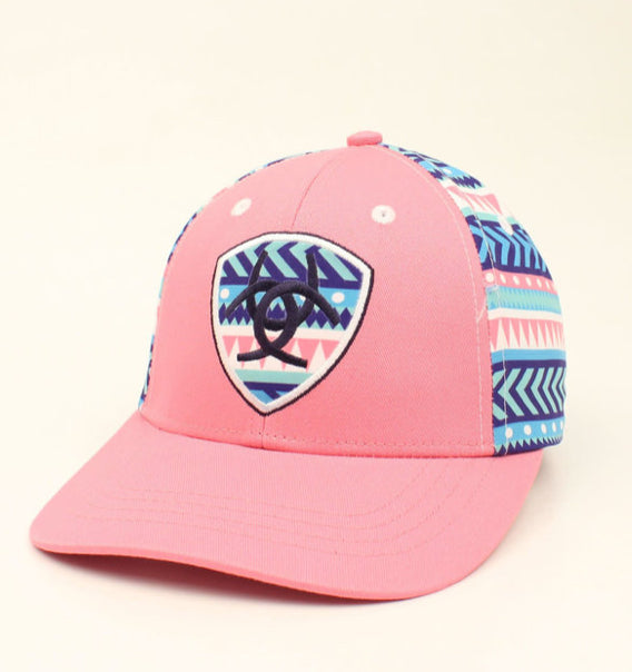 Youth's Pink Cap with Logo