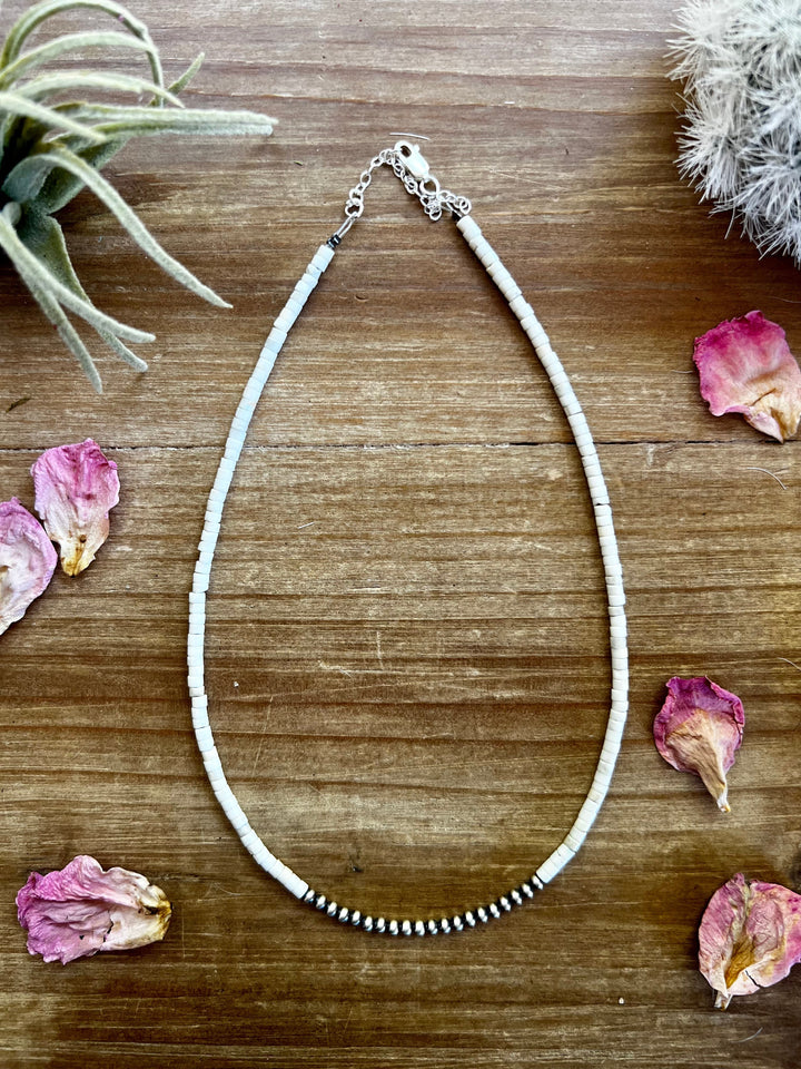 3 mm Sterling Silver Pearls choker on white 3mm magnesite Necklaces Shopify Collective The Bijoux FAB Jewelry The Bijoux FAB Jewelry
