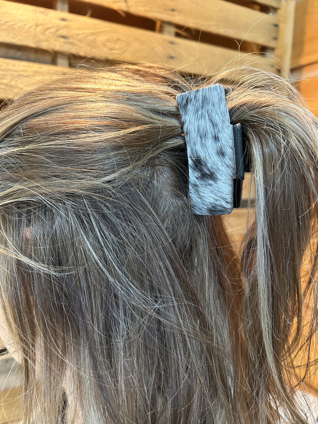 Cowhide hair clip