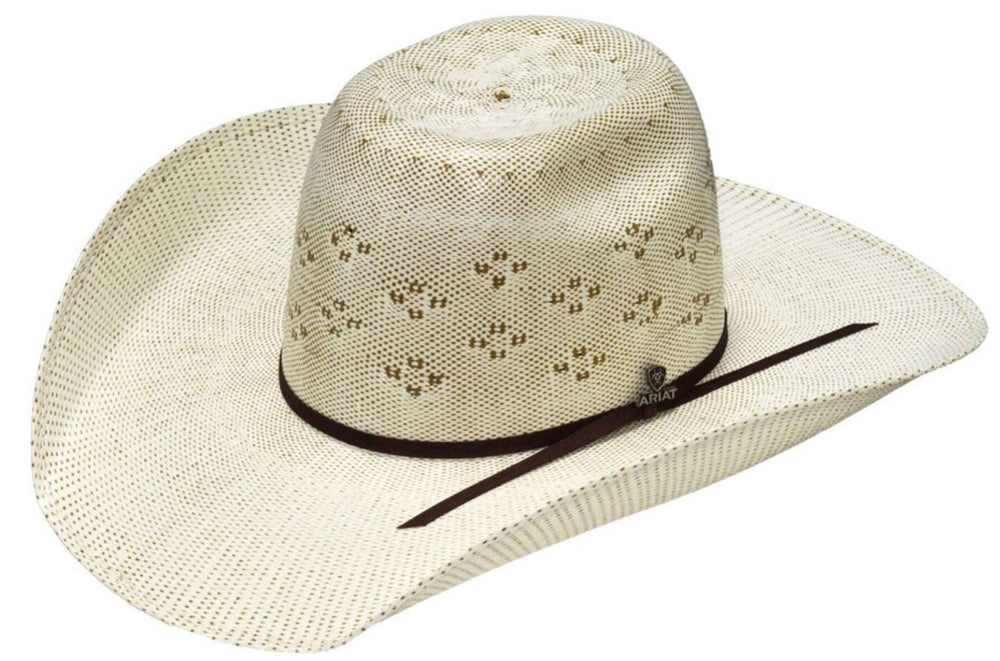 ARIAT BANGORA IVORY BROWN MAVRICK - HAT STRAWS ariat M & F