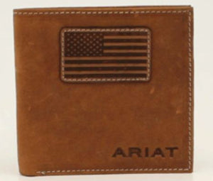 Ariat Bifold Flag Patch Logo Wallet