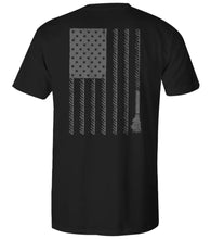 Load image into Gallery viewer, &quot;LIBERTY ROPER&quot; BLACK W/FLAG T-SHIRT
