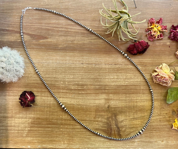 32 inch graduated Sterling Silver Pearls necklace Necklaces Shopify Collective The Bijoux FAB Jewelry The Bijoux FAB Jewelry