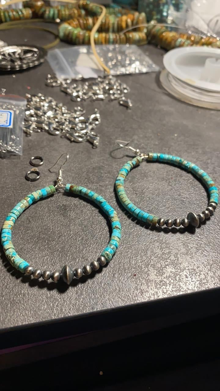 Sterling Silver Pearls Hoop Earrings earrings Shopify Collective The Bijoux FAB Jewelry The Bijoux FAB Jewelry