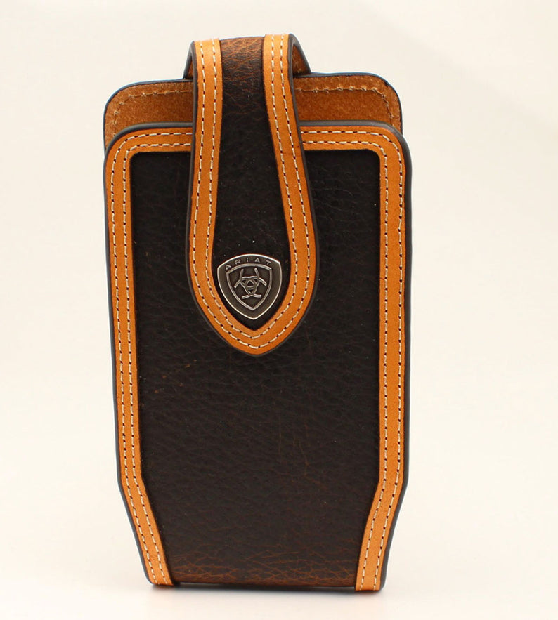 ARIAT ROWDY LEATHER CELL PHONE CASE M & F