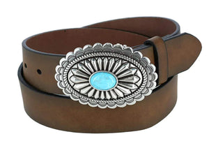 Ariat Womens Turquoise Brown Belt - A1512002