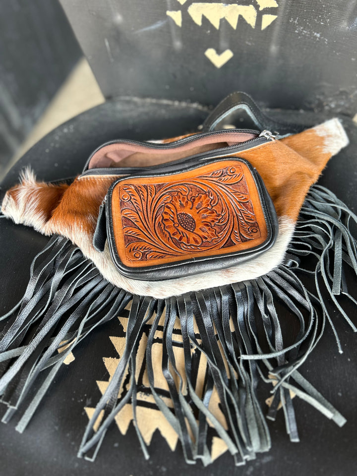 Fringe Belt Bag Women's Double C