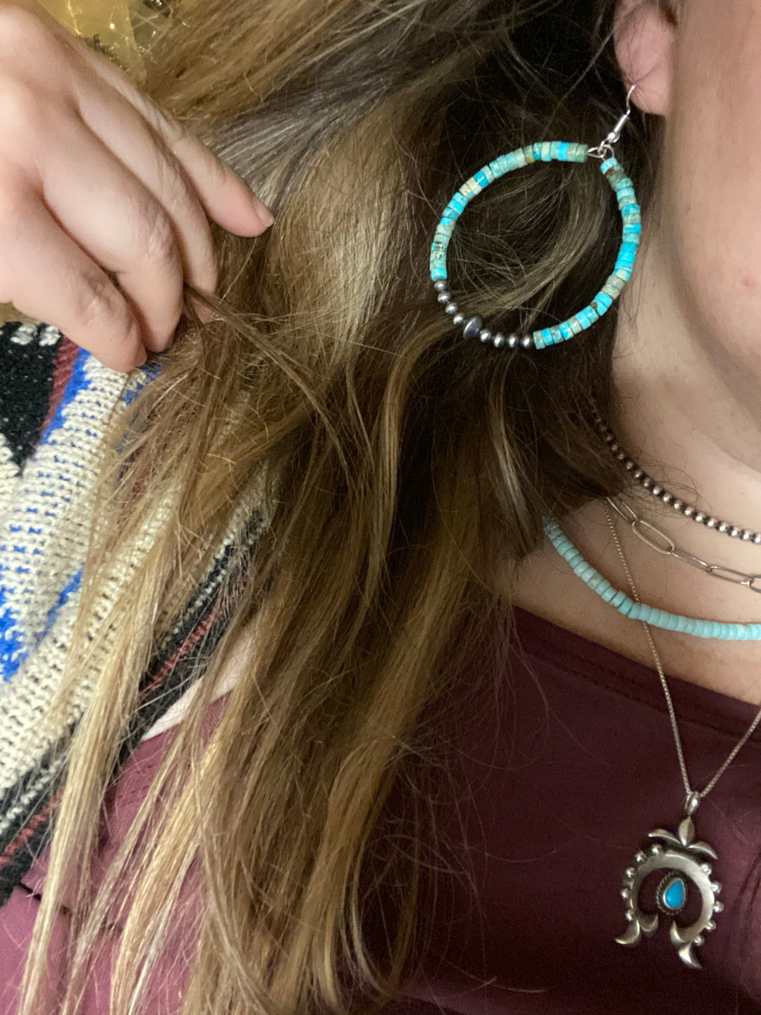 Sterling Silver Pearls Hoop Earrings earrings Shopify Collective The Bijoux FAB Jewelry The Bijoux FAB Jewelry