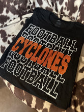 Load image into Gallery viewer, Cyclones football tee |Black|
