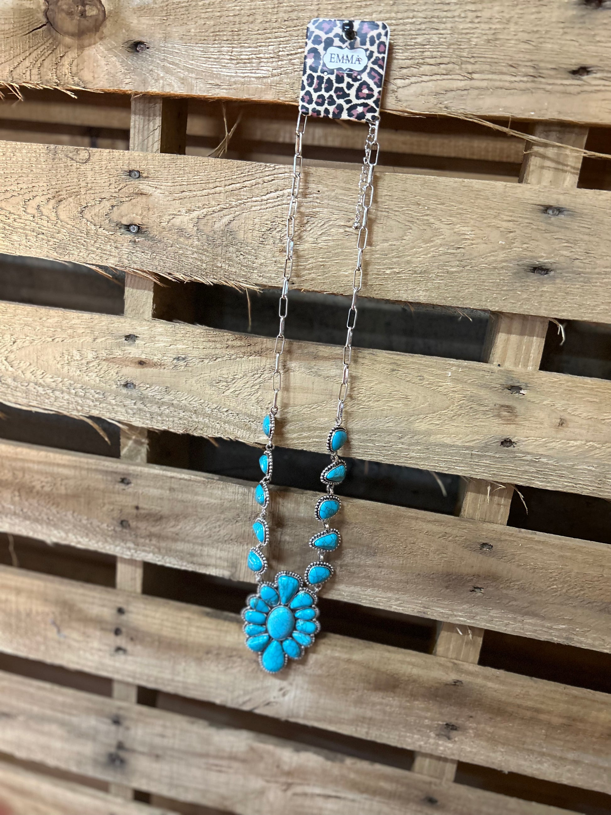 turquoise stone necklace Double C Western Supply