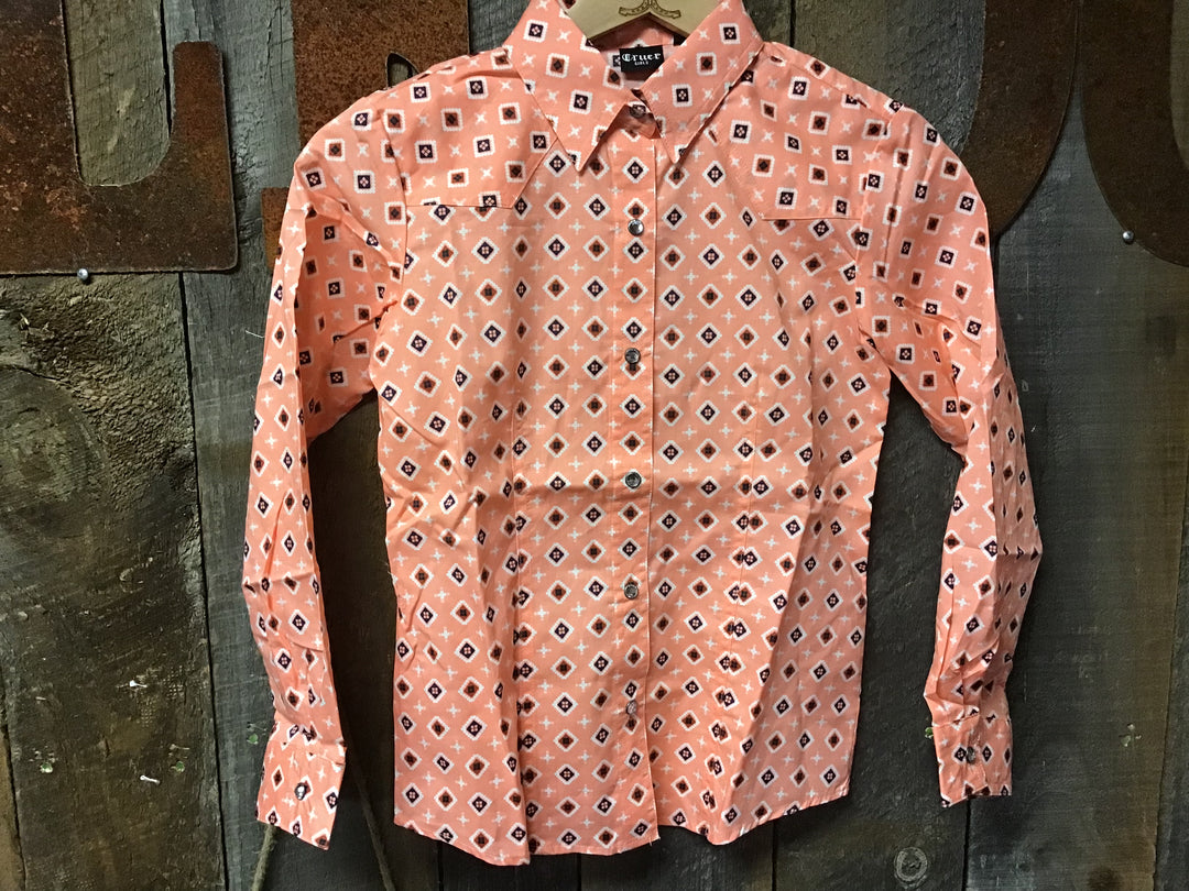 Cinch Girls L/S Print Peach cruel girl girls Cinch
